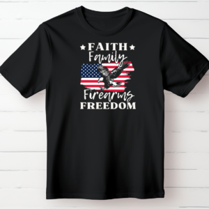 Faith Family Freedom – USA Eagle Graphic T-Shirt