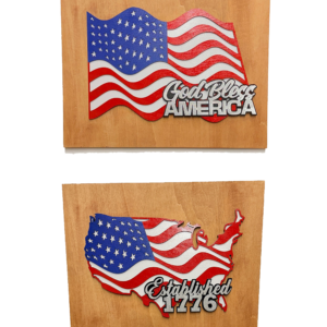 Traditional American Flag - Handmade Layered Wood Patriotic Wall Art
