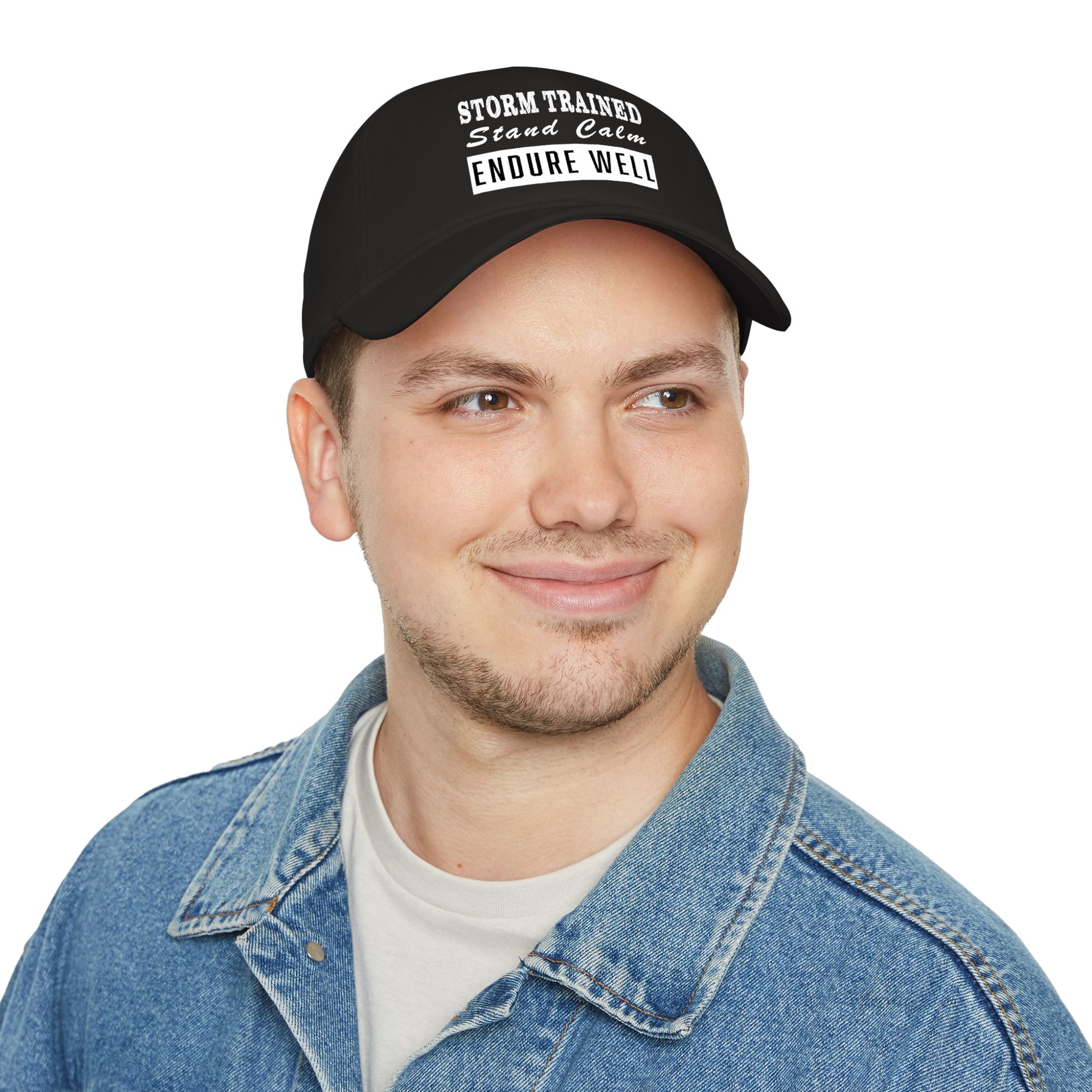 Storm Trained Baseball Cap — "Stand Calm Endure Well" Embroidered Low-Profile Hat - Image 4