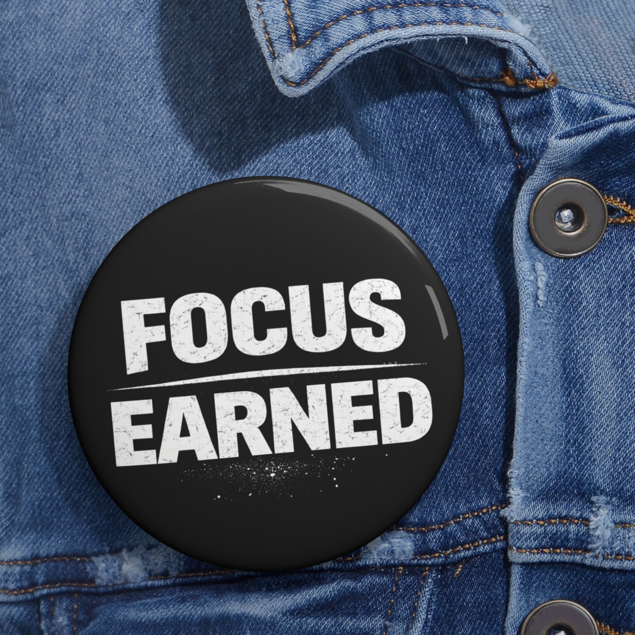 Focus Earned Pin Button — Motivational Achievement Button for Students, Gamers & Professionals - Image 2