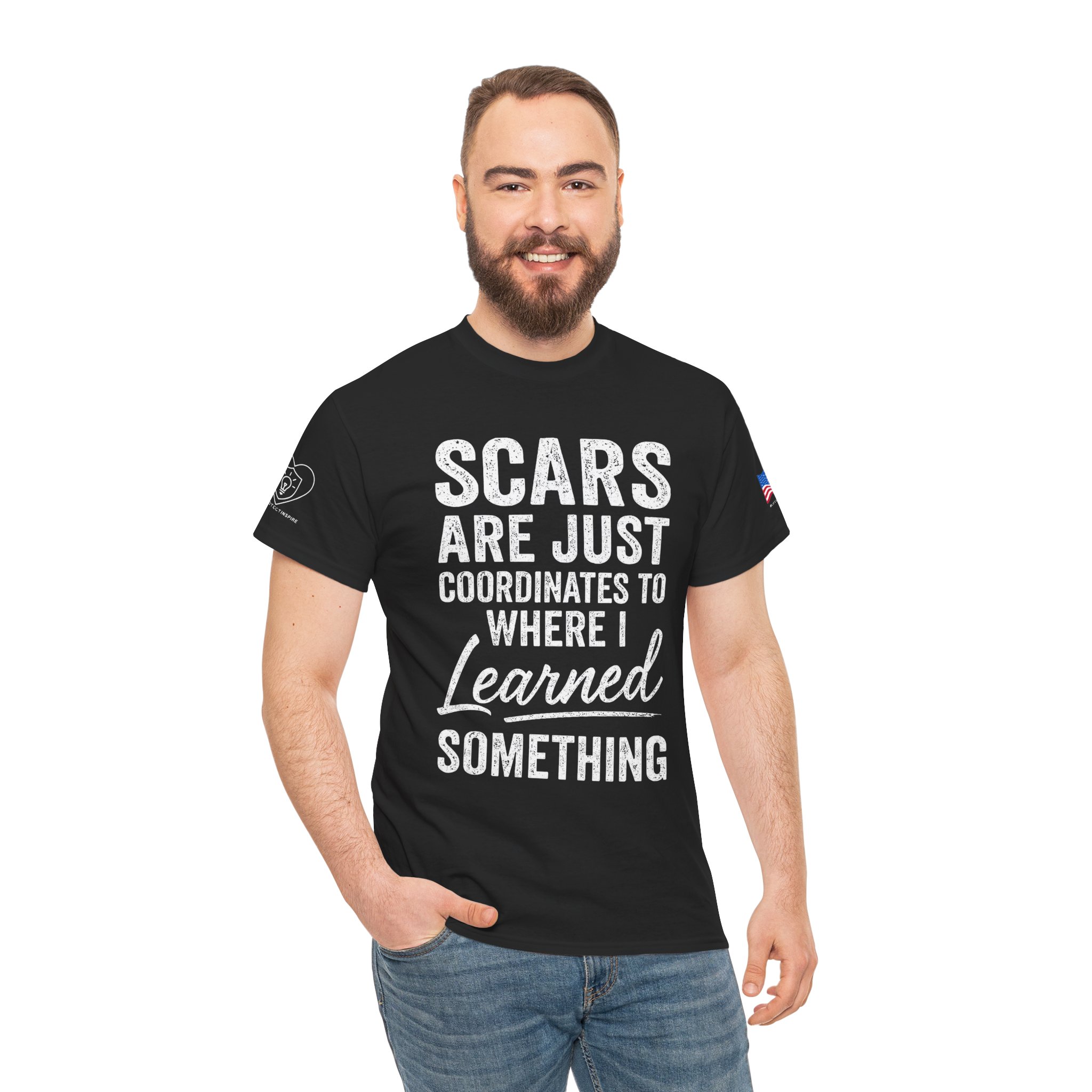 Scars Are Just Coordinates to Where I Learned Something ~ USA Flag - Image 5