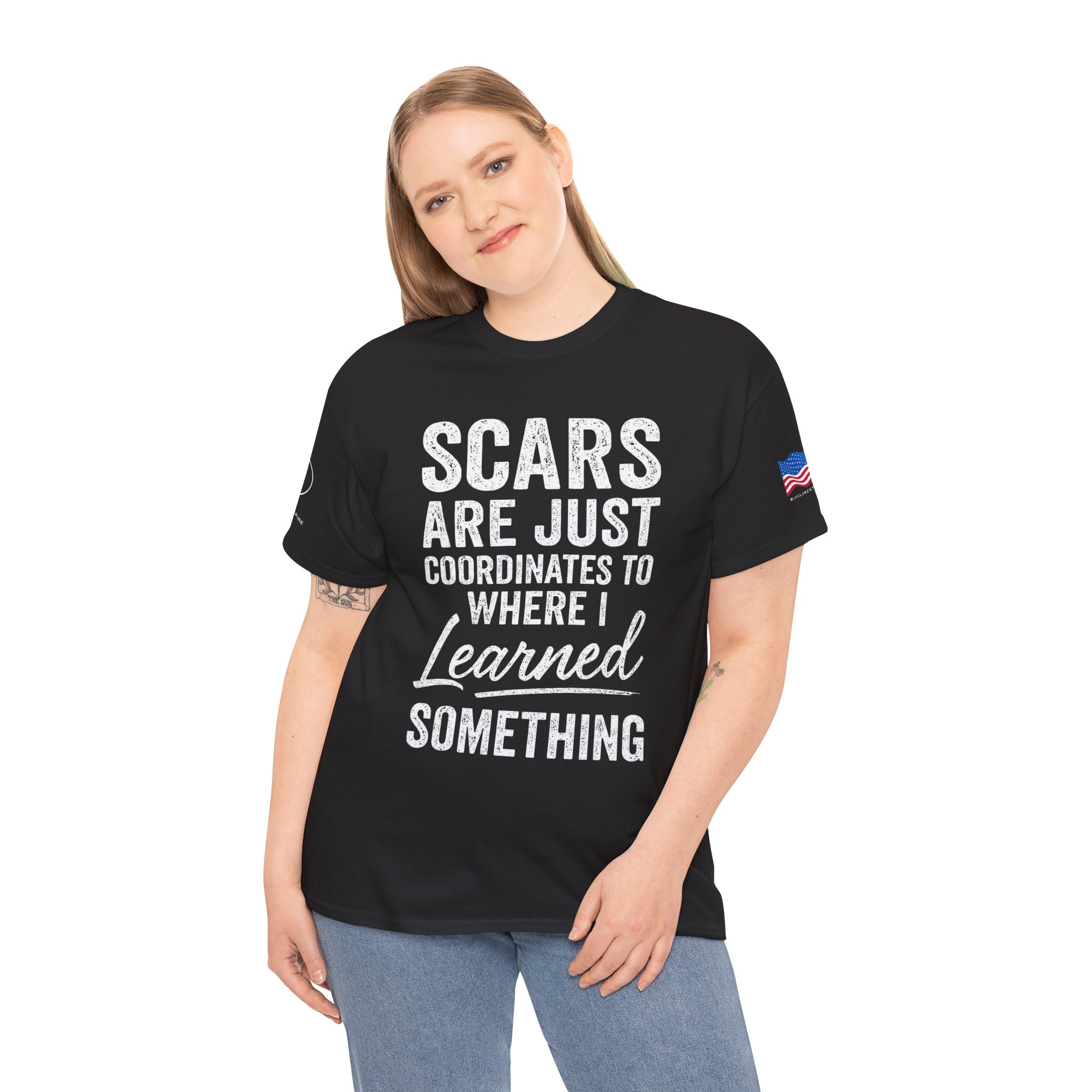 Scars Are Just Coordinates to Where I Learned Something ~ USA Flag - Image 4